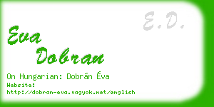 eva dobran business card